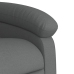 Sillón eléctrico reclinable elevable de tela gris oscuro