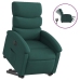 Sillón eléctrico reclinable elevable de tela verde oscuro