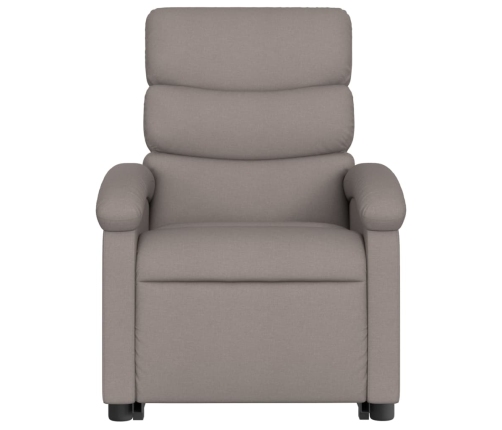 Sillón eléctrico reclinable elevable de tela gris taupe