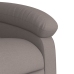 Sillón eléctrico reclinable elevable de tela gris taupe