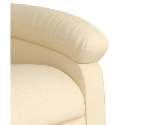 Sillón eléctrico reclinable elevable de tela color crema