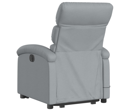 Sillón de masaje eléctrico reclinable elevable tela gris claro