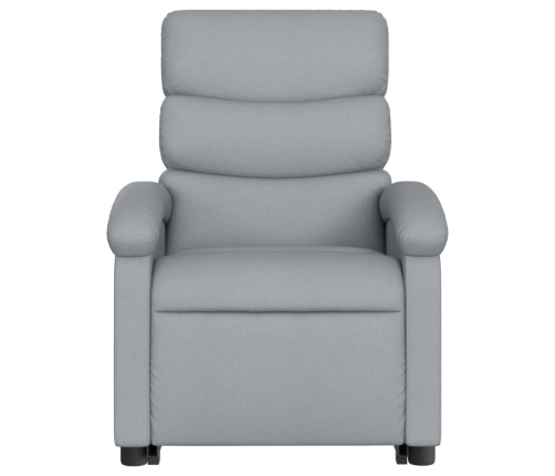 Sillón de masaje eléctrico reclinable elevable tela gris claro