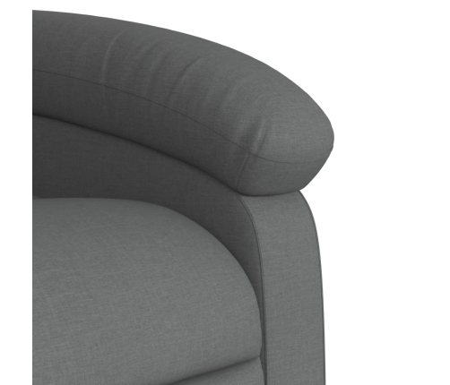 Sillón de masaje eléctrico reclinable elevable tela gris oscuro