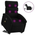 Sillón de masaje eléctrico reclinable elevable tela negro