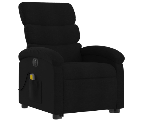 Sillón de masaje eléctrico reclinable elevable tela negro