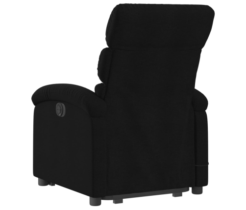 Sillón de masaje eléctrico reclinable elevable tela negro