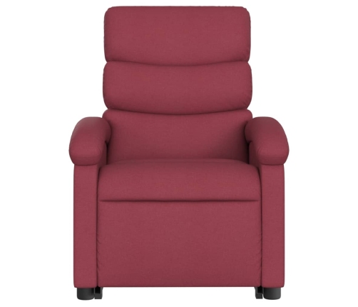 Sillón de masaje elevable eléctrico tela rojo tinto