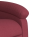 Sillón de masaje elevable eléctrico tela rojo tinto