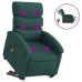 Sillón masaje eléctrico reclinable elevable tela verde oscuro