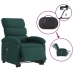 Sillón masaje eléctrico reclinable elevable tela verde oscuro