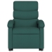 Sillón masaje eléctrico reclinable elevable tela verde oscuro