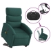 Sillón masaje eléctrico reclinable elevable tela verde oscuro