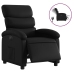 Sillón reclinable eléctrico de cuero sintético negro