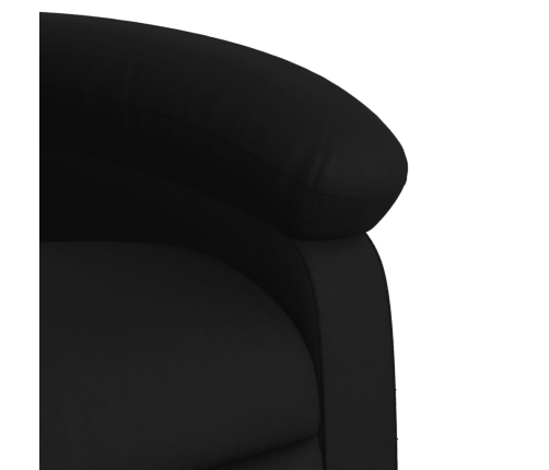 Sillón reclinable eléctrico de cuero sintético negro