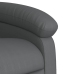 Sillón reclinable eléctrico de cuero sintético gris