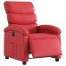 Sillón reclinable eléctrico de cuero sintético rojo