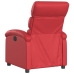 Sillón reclinable eléctrico de cuero sintético rojo