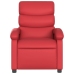 Sillón reclinable eléctrico de cuero sintético rojo