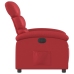 Sillón reclinable eléctrico de cuero sintético rojo