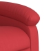 Sillón reclinable eléctrico de cuero sintético rojo