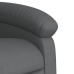 Sillón de masaje reclinable eléctrico cuero sintético gris