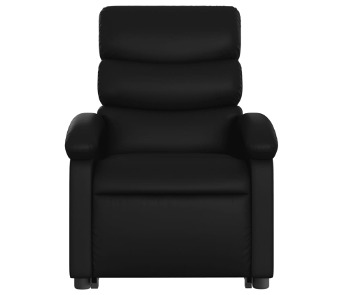 Sillón reclinable elevable cuero artificial negro