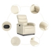 Sillón reclinable elevable cuero artificial color crema