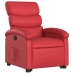 Sillón reclinable elevable cuero artificial rojo