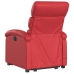 Sillón reclinable elevable cuero artificial rojo