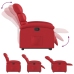 Sillón reclinable elevable cuero artificial rojo