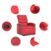 Sillón reclinable elevable cuero artificial rojo