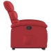 Sillón reclinable elevable cuero artificial rojo