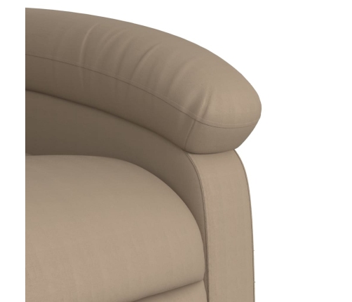 Sillón reclinable elevable cuero artificial color capuchino