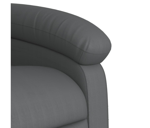 Sillón reclinable de masaje de pie cuero artificial gris