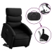 Sillón reclinable y elevable eléctrico cuero sintético negro