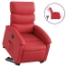 Sillón elevable eléctrico cuero artificial rojo