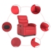 Sillón elevable eléctrico cuero artificial rojo