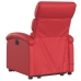 Sillón de majaje elevable eléctrico cuero artificial rojo