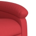 Sillón de majaje elevable eléctrico cuero artificial rojo