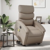 Sillón reclinable de masaje eléctrico cuero sintético capuchino