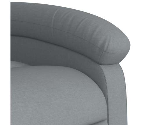 Sillón reclinable eléctrico tela gris claro