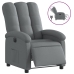 Sillón reclinable eléctrico de tela gris oscuro