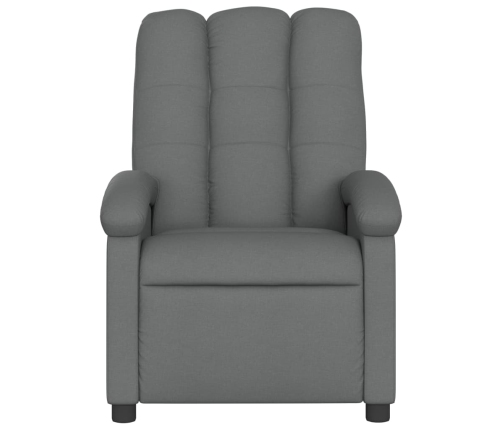 Sillón reclinable eléctrico de tela gris oscuro