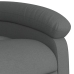 Sillón reclinable eléctrico de tela gris oscuro