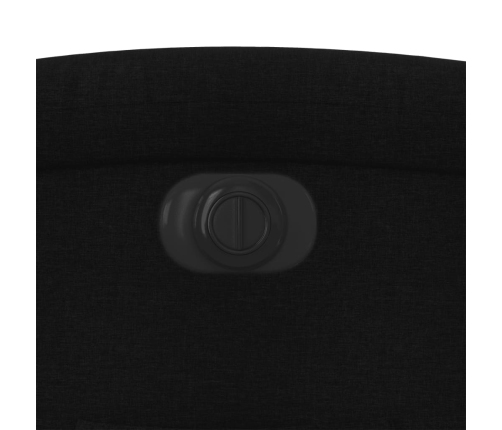 Sillón reclinable eléctrico de tela negro