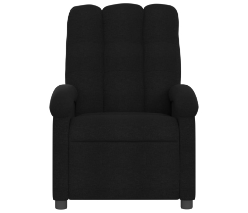 Sillón reclinable eléctrico de tela negro