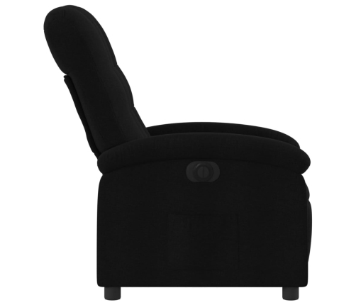 Sillón reclinable eléctrico de tela negro