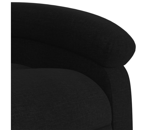 Sillón reclinable eléctrico de tela negro