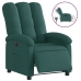 Sillón reclinable eléctrico tela verde oscuro